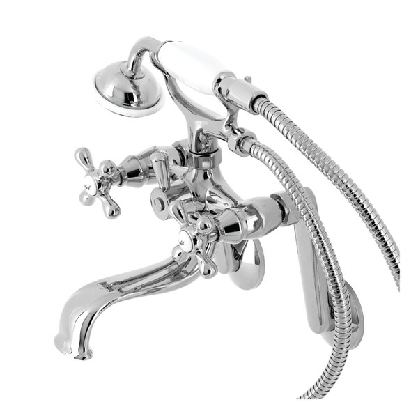 Kingston Brass KS229C Tub Wall Mount Clawfoot Tub Faucet with Hand Shower, Polished Chrome KS229C - main